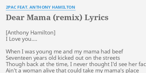 Dear Mama Anthony Hamilton 27