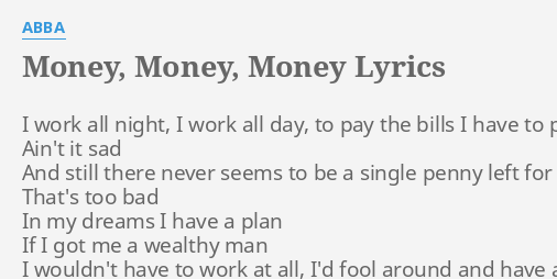MONEY MONEY MONEY