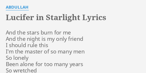 Lyrics starlight