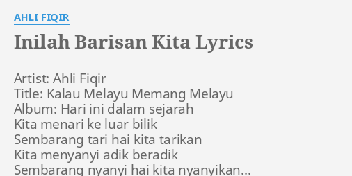 Inilah Barisan Kita Lirik - Chords For Inilah Barisan Kita Dr Kamari