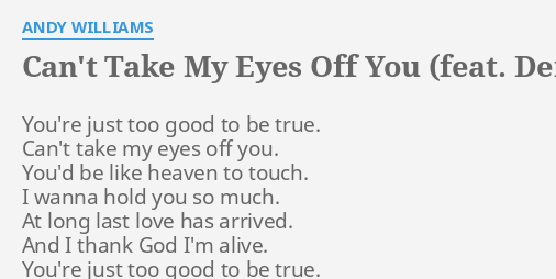 ترجمة كلمات اغنية Cant Take My Eyes Off You Kalimat Blog