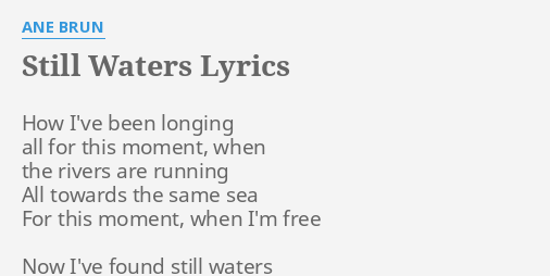 lyrics of still waters