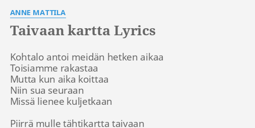 taivaan kartta TAIVAAN KARTTA