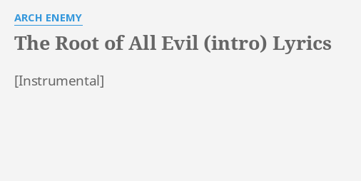 progress is the root of all evil lyrics
