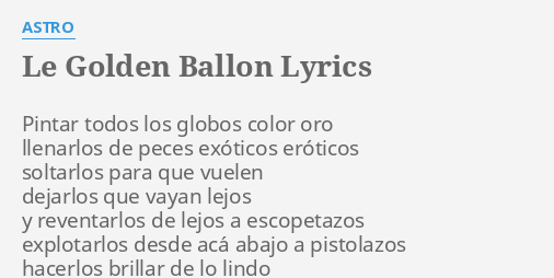 Astro - Le Golden Ballon 