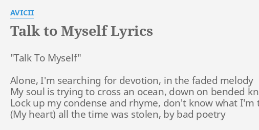 talk to myself song lyrics