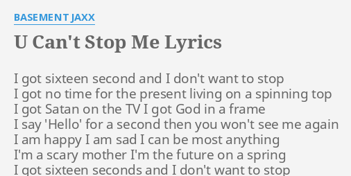Andy Mineo You Can T Stop Me Lyrics English
