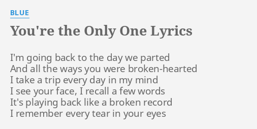 you're the only one i've been dreaming of lyrics