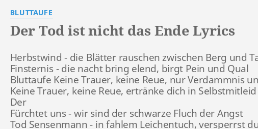 Get Der tod ist nicht das ende For iPhone