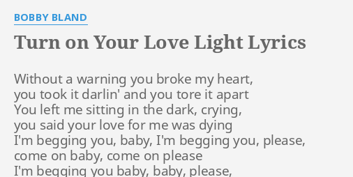 turn on your love light lyrics meaning