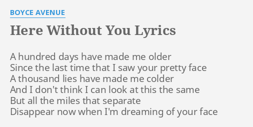 Here without deals you song lyrics