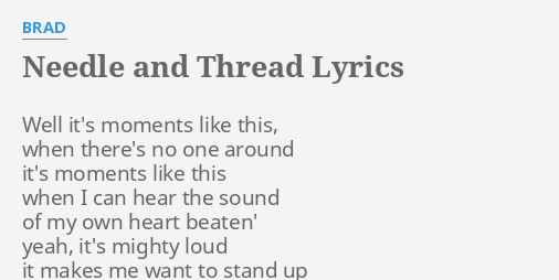 needle & thread lyrics