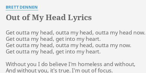 get out of my head song lyrics