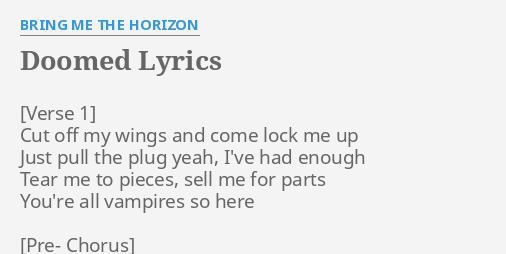 Bring Me The Horizon - Doomed (Lyrics) 