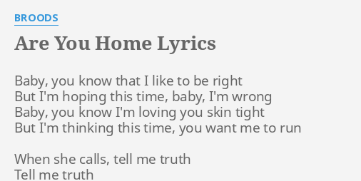 ARE YOU LYRICS by Baby, you know