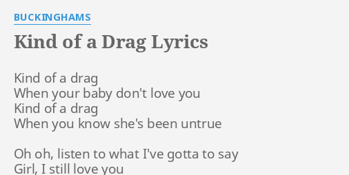 kind of drag lyrics
