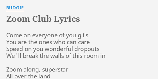 parents lyrics budgie