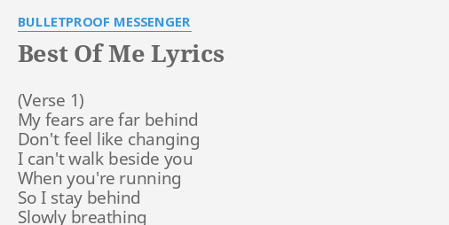 best of me lyrics