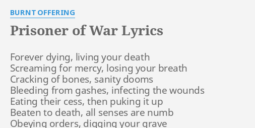 prisoner of war lyrics