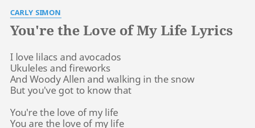 My your love lyrics is life ABBA