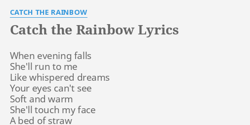 Rainbow lyrics