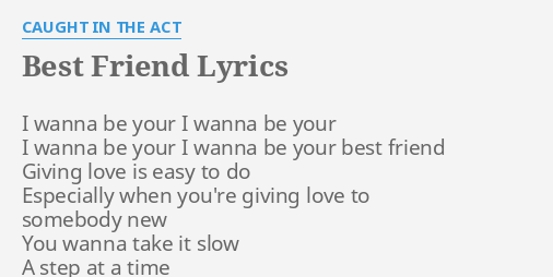 bamtone i'll be your best friend lyrics