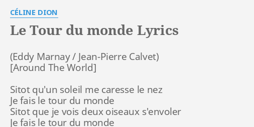 lyrics of tour du monde