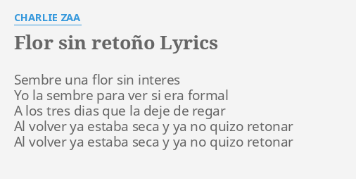 FLOR SIN RETOÑO