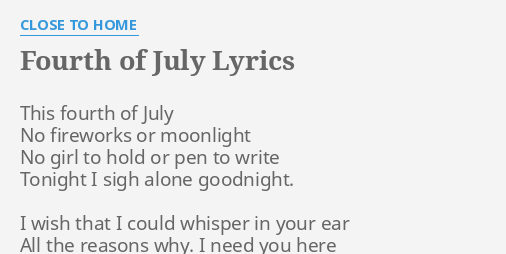 4th of july lyrics fob