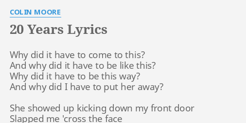 why did it have to be me lyrics