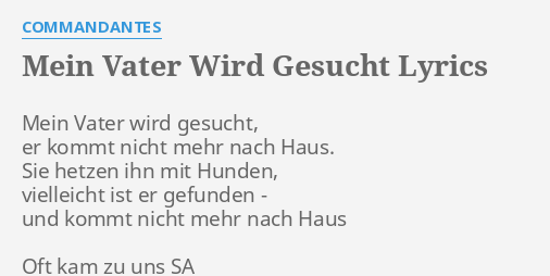 Für mein vater gedicht