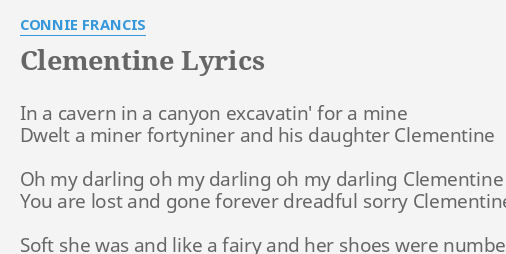 Clementine Lyrics