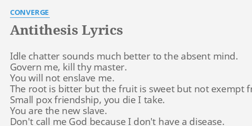 antithesis lyrics