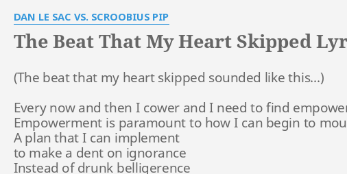 the beat that my heart skipped scroobius pip