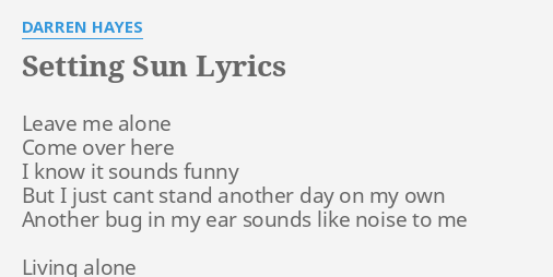 shadows of the setting sun lyrics