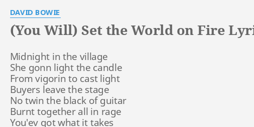 can you set my world on fire lyrics
