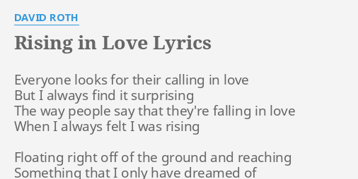 rising star in and out of love tekst