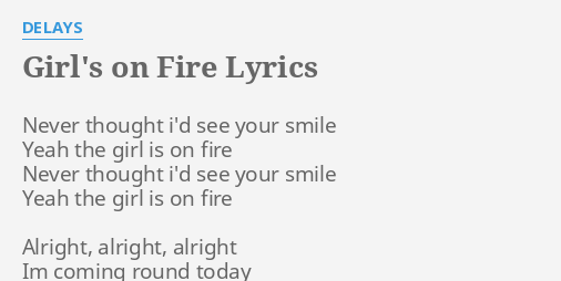girl on fire lyrics
