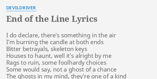 end of the line from the musical theory of relativity lyrics