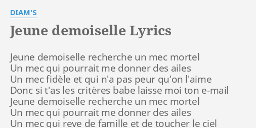 Paroles de una demoiselle