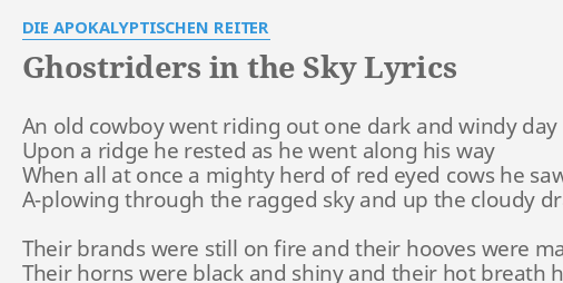 die apokalyptischen reiter ghost riders in the sky