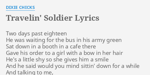 travelling soldier song lyrics in english