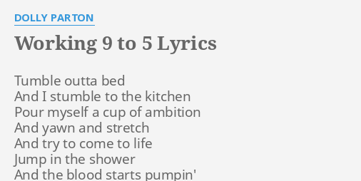 working 9 to 5 dolly lyrics