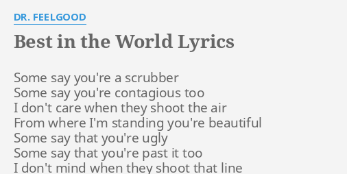the best man in the world lyrics