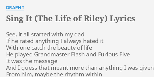 Alexander Graham Bell parade Emotion SING IT (THE LIFE OF RILEY)" LYRICS by DRAPHT: See, it all started...