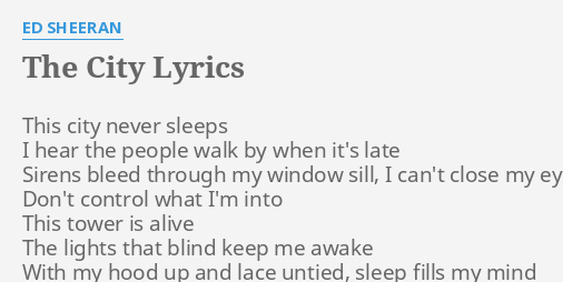 ted talk city lyrics