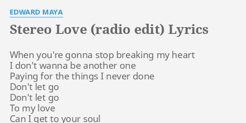 Stereo love lyrics