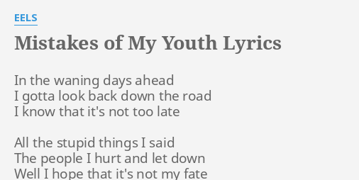 Eels – Mistakes of My Youth/Wonderful, Glorious Lyrics