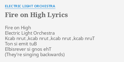 Fire On High - song and lyrics by Electric Light Orchestra