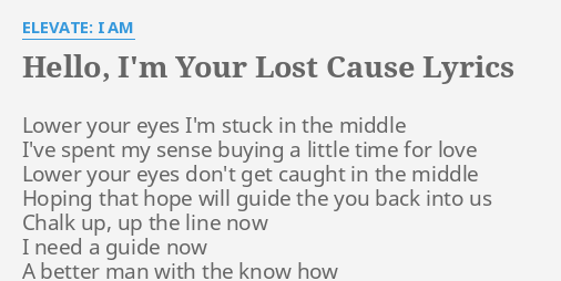 Lost cause lyrics